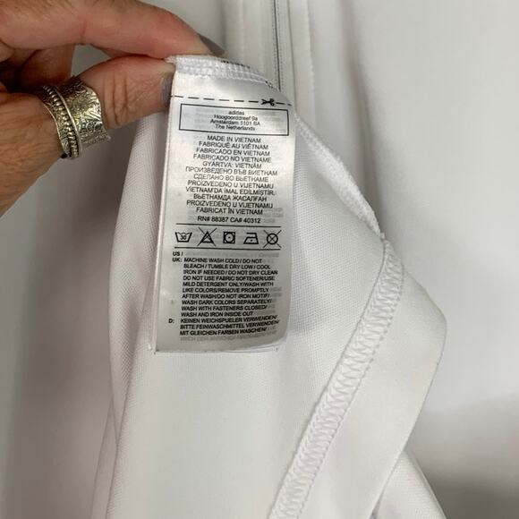 adidas White and Gray Men's Shirt - Picture 8 of 9